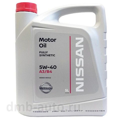 МОТОРНОЕ МАСЛО NISSAN Motor Oil 5W-40 A5